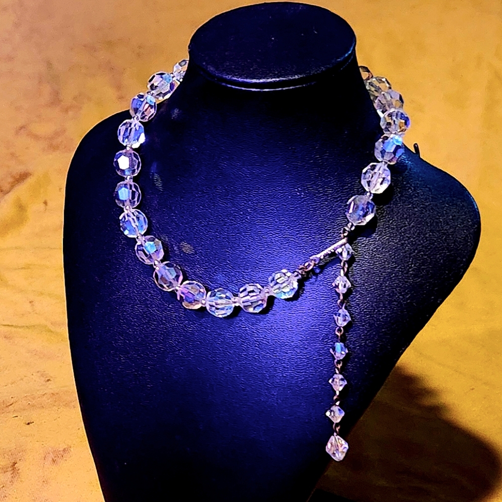Elegant Vintage Aurora Borealis Crystal Choker by LISNER